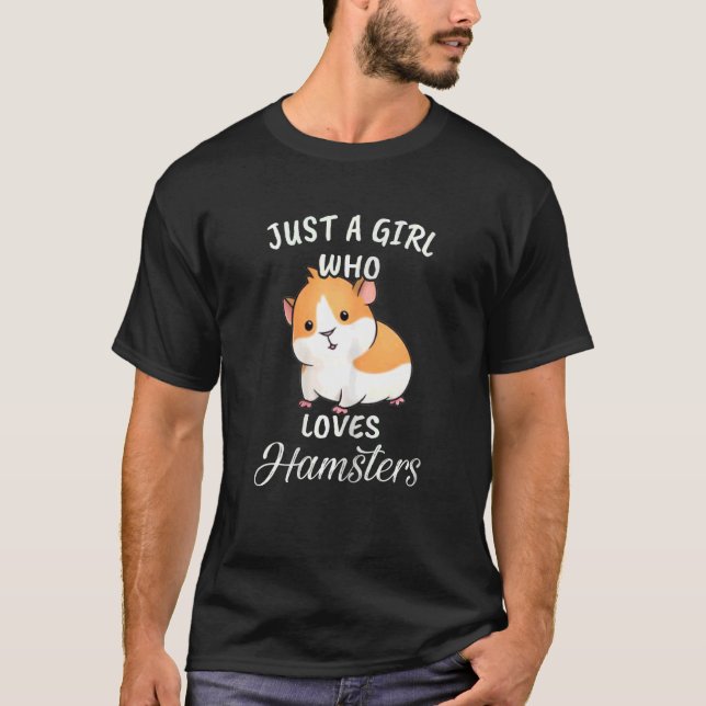 T-shirt Aquarelle Juste Une Fille Qui Aime Les Hamsters (Devant)