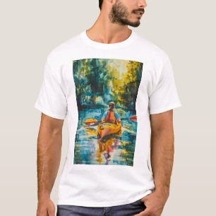 T-shirt Aquarelle Kayak Peinture