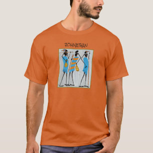 T-shirt Aquarelle Kenya Art africain, Massaï Guerriers