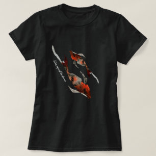 T-shirt Aquarelle koi slogan de poisson illustration T-shi