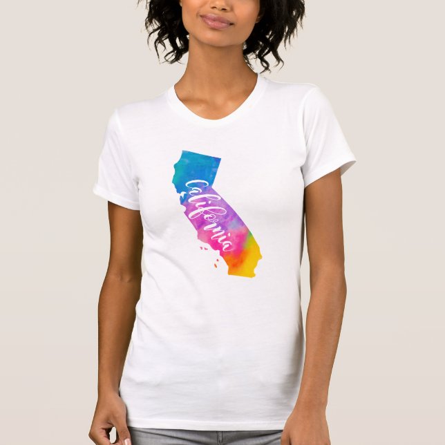 T-shirt Aquarelle la Californie (Devant)