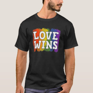 T-shirt Aquarelle Lgbt Love gagne Rainbow Paint Typographi
