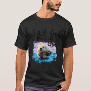 T-shirt Aquarelle Loutre de mer qui aime les loutres