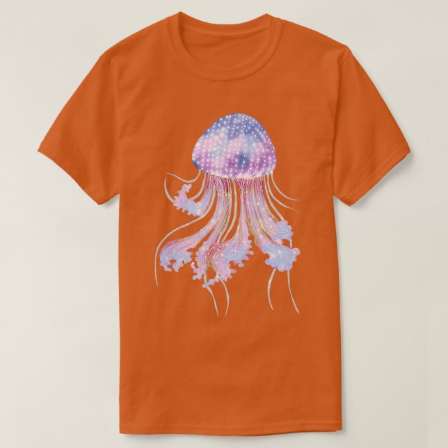 T-shirt Aquarelle méduse bleu (Design devant)