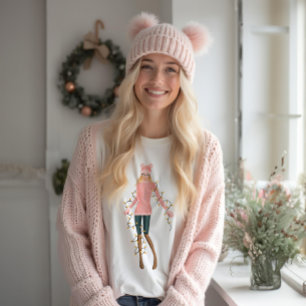 T-shirt Aquarelle Noël Lovin' Girl Enveloppée Dans Les Lum
