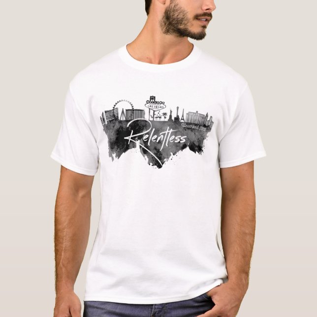 T-shirt Aquarelle noire de Vegas (Devant)