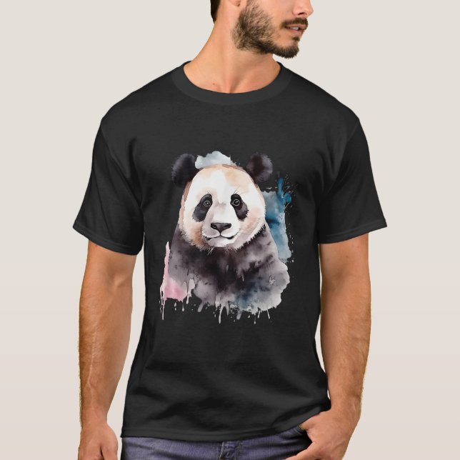 T-shirt Aquarelle Panda (Devant)