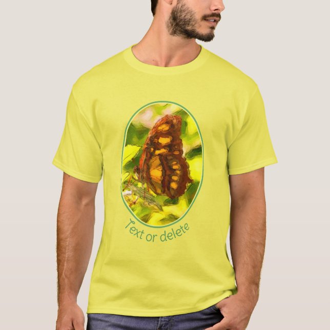T-shirt Aquarelle papillon colorée Personnalisée (Devant)