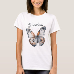 T-shirt Aquarelle papillon sans peur Conception graphique,