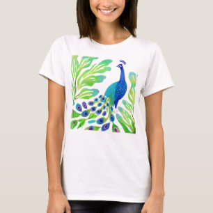T-shirt Aquarelle Peacock
