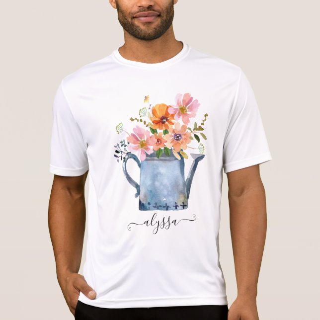 T-shirt Aquarelle peinte à la main Floral (Devant)