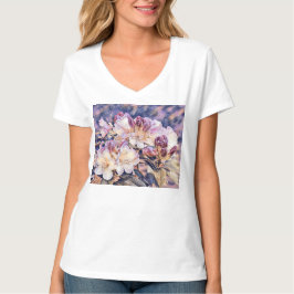 T-shirt Aquarelle peinte d'une fleur d'azée violette