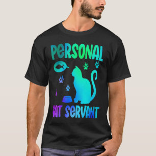 T-shirt Aquarelle personnelle Serveuse de chats Cute Anima