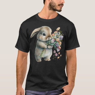 T-shirt Aquarelle Petit Lapin Lapin