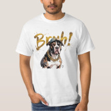 Aquarelle Pitbull : BRUH ! Elégant Streetwear