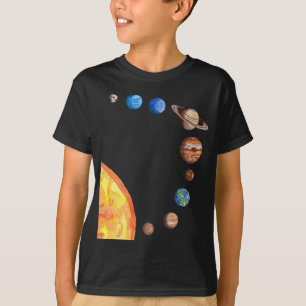 T-shirt Aquarelle Planètes Soleil Terre Mars Jupiter Satur