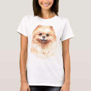 T-shirt Aquarelle Pomeranian