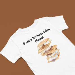 T-Shirt Aquarelle Réaliste S'mores 6e anniversaire
