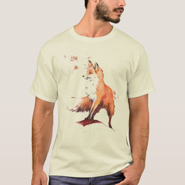 T-shirt Aquarelle Red Fox (Devant)
