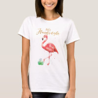 Aquarelle rose Flamingle Gold Parties scintillant