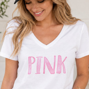 T-shirt Aquarelle Rose Fun Moderne