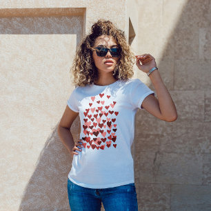 T-shirt Aquarelle rouge valentin
