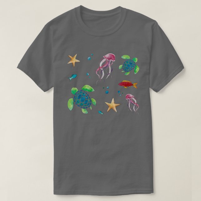 T-shirt Aquarelle Sea CreatMotif (Design devant)