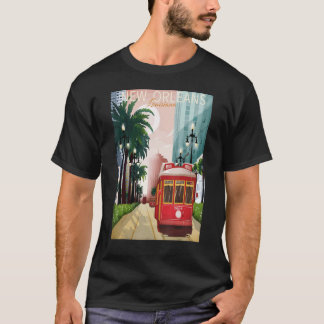 T-shirt Aquarelle Souvenir ciel ligne Nouvelle-Orléans Lou
