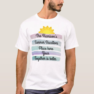 T-shirt Aquarelle Sunrise Famille Vacances