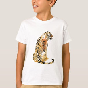 T-shirt Aquarelle sur tigre