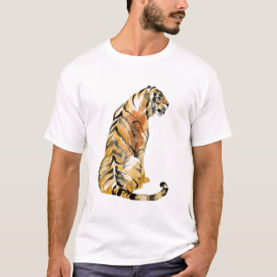 T-shirt Aquarelle sur tigre
