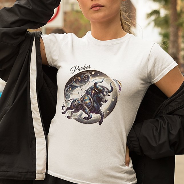T-shirt Aquarelle tendance Taurus Zodiac personnalisé (Créateur téléchargé)