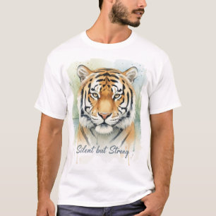 T-shirt Aquarelle Tiger Art - Silencieux mais fort
