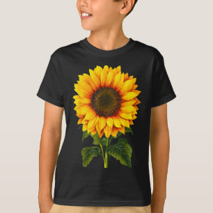 T-shirt Aquarelle tournesol jaune jardin botanique été