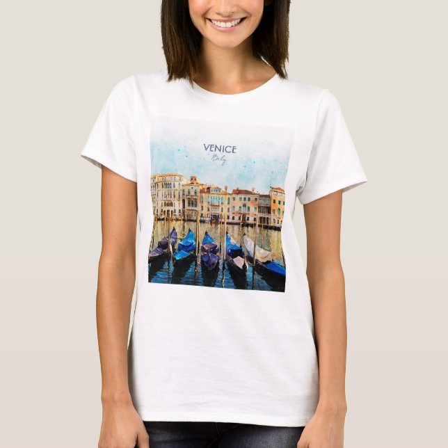 T-shirt Aquarelle VENEZIA VENICE - Italie souvenir de voya (Devant)