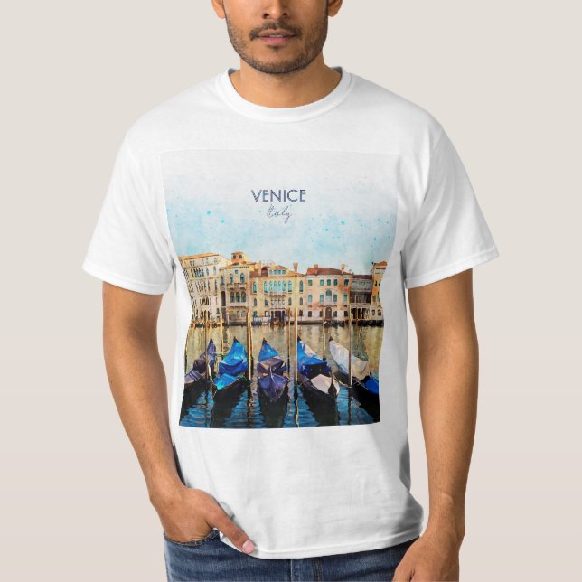 T-shirt Aquarelle VENEZIA VENICE - Italie souvenir de voya (Devant)