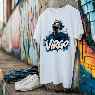 T-shirt Aquarelle Virgo Graffiti Airbrush Zodiac Design
