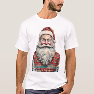 T-shirt Aquarelle Whimsical Père Noël