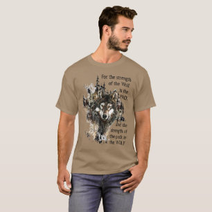 T-shirt Aquarelle Wolf Animal Family Pack