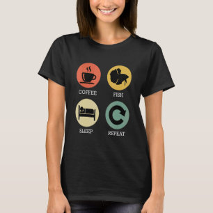 T-shirt Aquarium Aquarist Manger Sleep Poisson Répéter Aqu