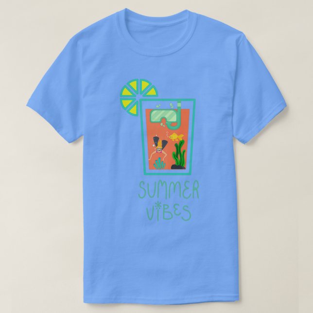 T-shirt Aquarium d'été jus d'orange (Design devant)