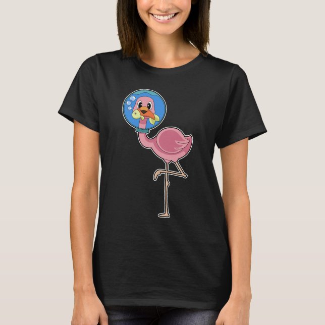 T-shirt Aquarium Flamant rose (Devant)