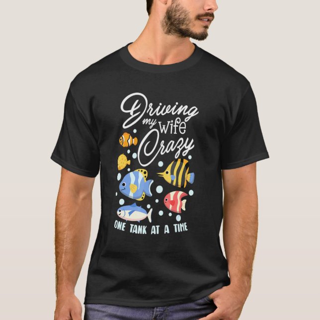 T-shirt Aquarium Keeper Marine Vie Coraux Ventilateur Pois (Devant)