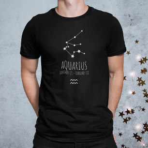 T-shirt Aquarius   Constellation Zodiaque personnalisée