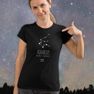 T-shirt Aquarius   Constellation Zodiaque personnalisée