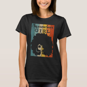 T-shirt Aquarius Girl Afro cheveux naturels Diva Black Wom