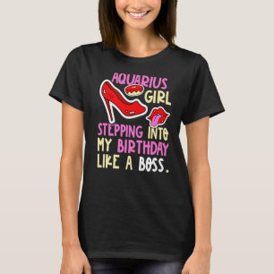 T-shirt Aquarius Girl Horoscope talons Steeling Anniversai