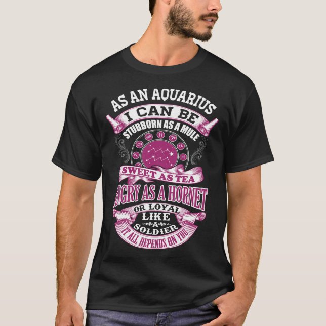 T-shirt Aquarius  It All Depends On You (Devant)