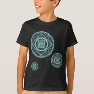 T-shirt Aquarius Mandala Chemise noire pour enfants et béb