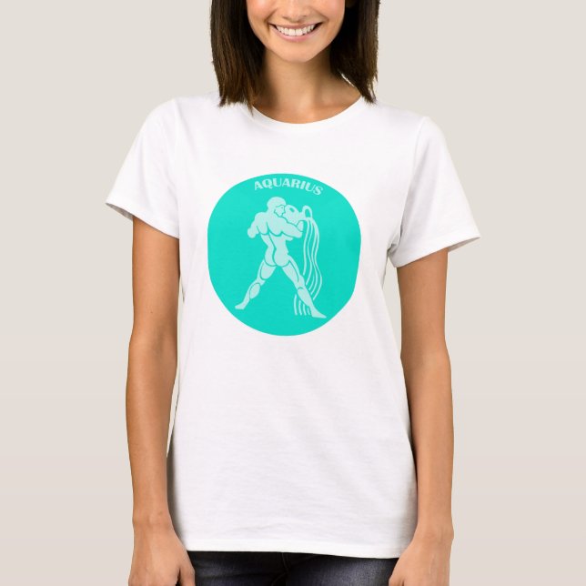 T-shirt Aquarius, Zodiac Sign, Horoscope, Astrology (Devant)
